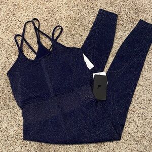 Fabletics Midnight Blue Glitter Jumpsuit